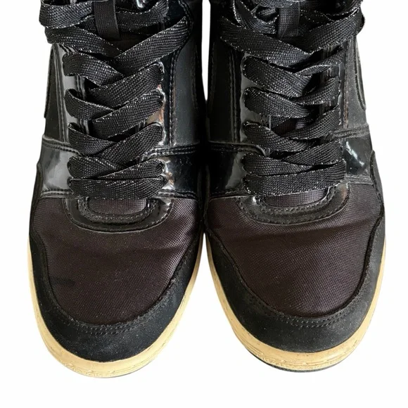 Nike Force Dunk Sky High Hidden Wedge Sneaker Shoe Black Size 7.5 - Picture 4 of 9
